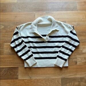Striped Black and White Women's Sweater